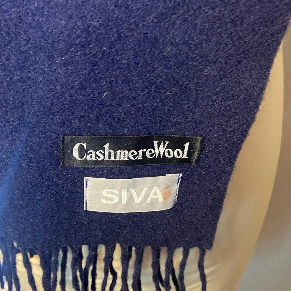 CashmereWool SIVA Navy Blue Scarf.